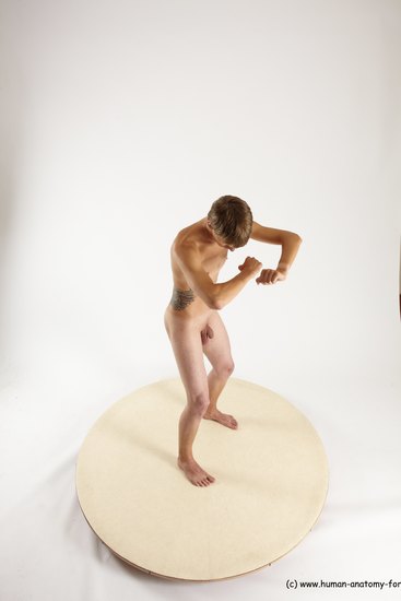 Nude Man White Standing poses - ALL Slim Short Brown Standing poses - simple Multi angles poses Realistic