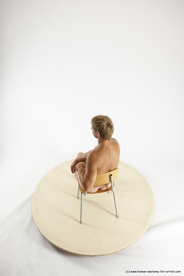 Nude Man White Sitting poses - simple Athletic Short Brown Sitting poses - ALL Multi angles poses Realistic