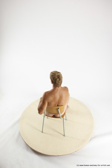 Nude Man White Sitting poses - simple Athletic Short Brown Sitting poses - ALL Multi angles poses Realistic