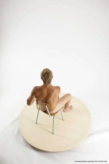 Nude Man White Sitting poses - simple Athletic Short Brown Sitting poses - ALL Multi angles poses Realistic