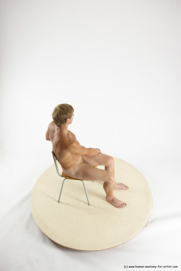 Nude Man White Sitting poses - simple Athletic Short Brown Sitting poses - ALL Multi angles poses Realistic