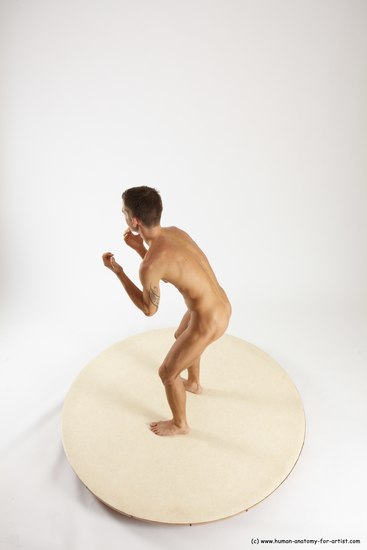 Nude Man White Standing poses - ALL Athletic Short Brown Standing poses - simple Multi angles poses Realistic