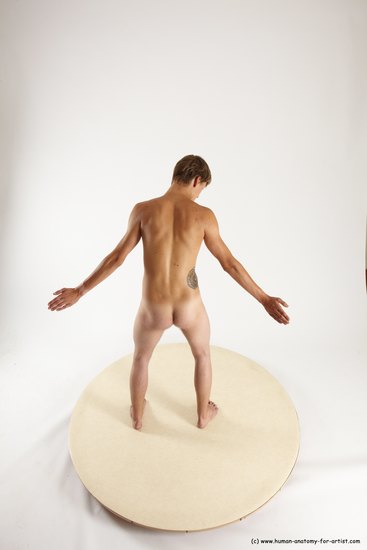 Nude Man White Standing poses - ALL Slim Short Brown Standing poses - simple Multi angles poses Realistic