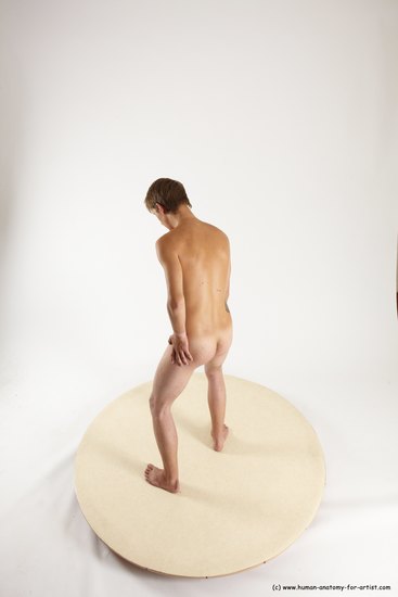 Nude Man White Standing poses - ALL Slim Short Brown Standing poses - simple Multi angles poses Realistic