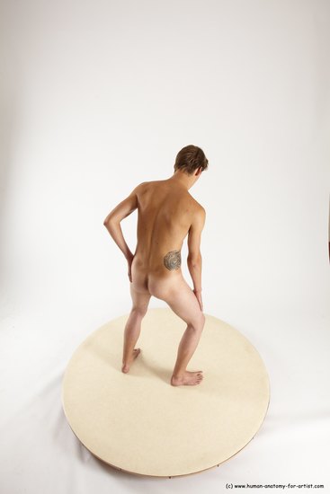 Nude Man White Standing poses - ALL Slim Short Brown Standing poses - simple Multi angles poses Realistic