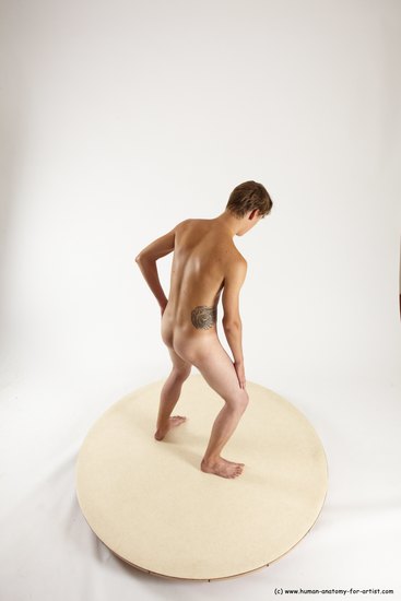 Nude Man White Standing poses - ALL Slim Short Brown Standing poses - simple Multi angles poses Realistic