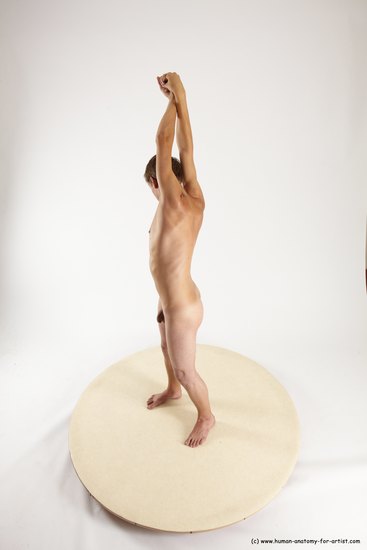 Nude Man White Standing poses - ALL Slim Short Brown Standing poses - simple Multi angles poses Realistic