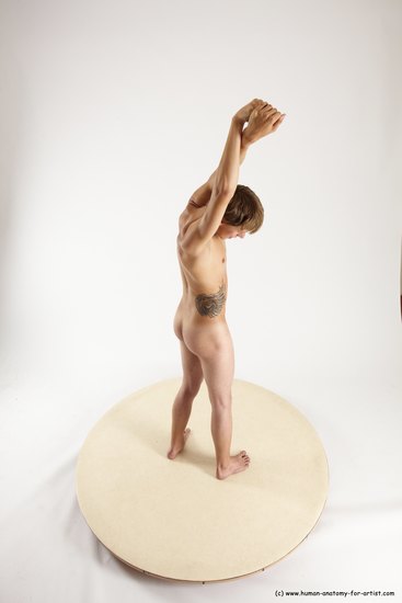 Nude Man White Standing poses - ALL Slim Short Brown Standing poses - simple Multi angles poses Realistic