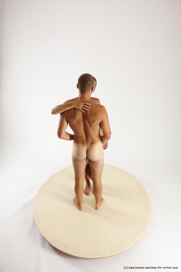 Nude Woman - Man White Standing poses - ALL Slim Short Brown Standing poses - simple Multi angles poses Realistic