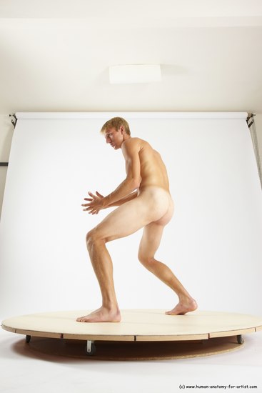 Nude Man White Standing poses - ALL Athletic Short Brown Standing poses - simple Multi angles poses Realistic