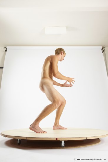 Nude Man White Standing poses - ALL Athletic Short Brown Standing poses - simple Multi angles poses Realistic