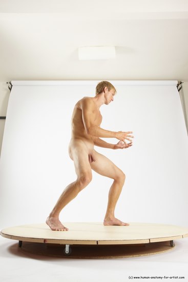 Nude Man White Standing poses - ALL Athletic Short Brown Standing poses - simple Multi angles poses Realistic