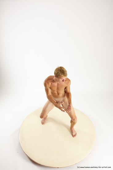 Nude Man White Standing poses - ALL Athletic Short Brown Standing poses - simple Multi angles poses Realistic