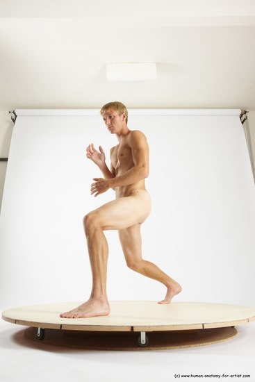 Nude Man White Standing poses - ALL Athletic Short Brown Standing poses - simple Multi angles poses Realistic