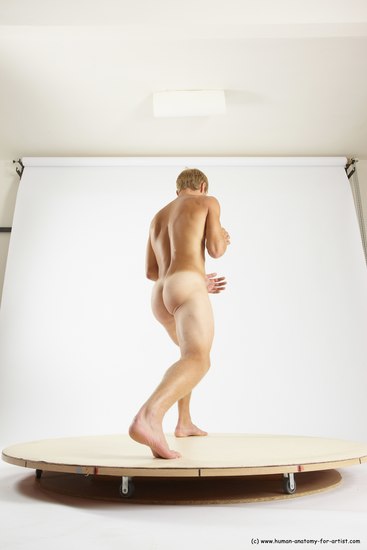 Nude Man White Standing poses - ALL Athletic Short Brown Standing poses - simple Multi angles poses Realistic