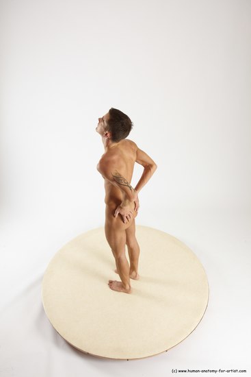 Nude Man White Standing poses - ALL Athletic Short Brown Standing poses - simple Multi angles poses Realistic