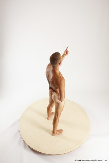 Nude Fighting with knife Man White Standing poses - ALL Slim Short Brown Standing poses - simple Multi angles poses Realistic