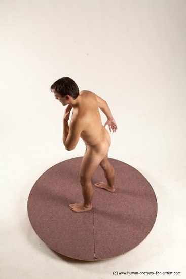 Nude Man White Standing poses - ALL Slim Short Brown Standing poses - simple Multi angles poses Realistic