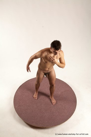 Nude Man White Standing poses - ALL Slim Short Brown Standing poses - simple Multi angles poses Realistic