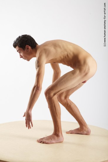 Nude Man White Standing poses - ALL Athletic Short Brown Standing poses - bend over Realistic