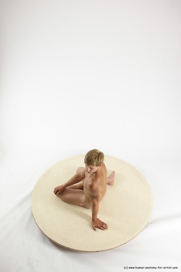 Nude Man White Sitting poses - simple Athletic Short Brown Sitting poses - ALL Multi angles poses Realistic