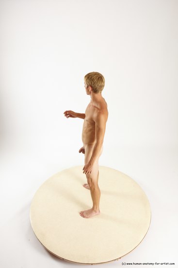 Nude Man White Standing poses - ALL Athletic Short Brown Standing poses - simple Multi angles poses Realistic