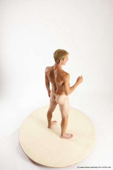 Nude Man White Standing poses - ALL Athletic Short Brown Standing poses - simple Multi angles poses Realistic