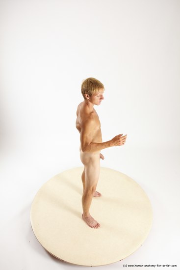 Nude Man White Standing poses - ALL Athletic Short Brown Standing poses - simple Multi angles poses Realistic