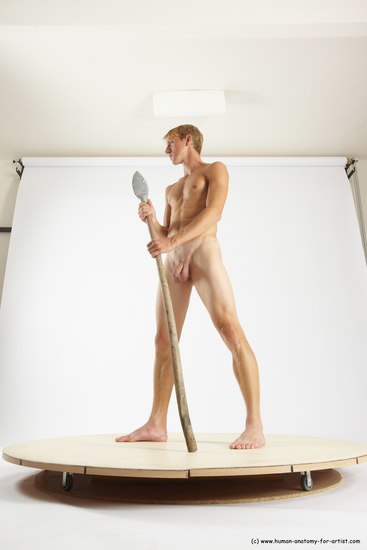 Nude Man White Standing poses - ALL Athletic Short Brown Standing poses - simple Multi angles poses Realistic