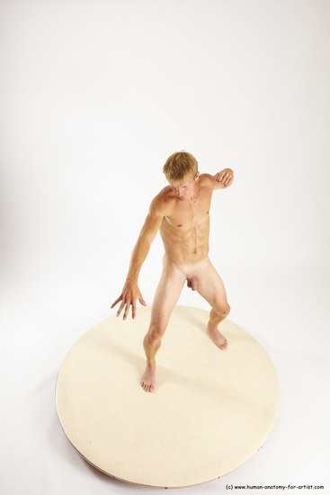 Nude Man White Standing poses - ALL Athletic Short Brown Standing poses - simple Multi angles poses Realistic