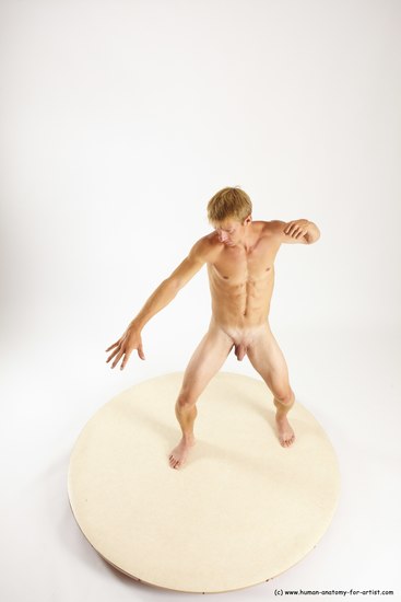 Nude Man White Standing poses - ALL Athletic Short Brown Standing poses - simple Multi angles poses Realistic