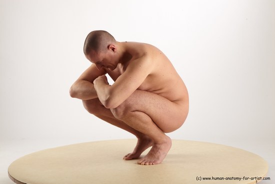 Nude Man White Standing poses - ALL Average Short Brown Standing poses - knee-bend Realistic