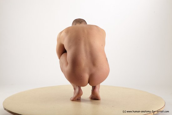 Nude Man White Standing poses - ALL Average Short Brown Standing poses - knee-bend Realistic