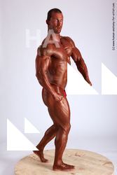 Swimsuit Man White Standing poses - ALL Muscular Short Brown Standing poses - simple Academic