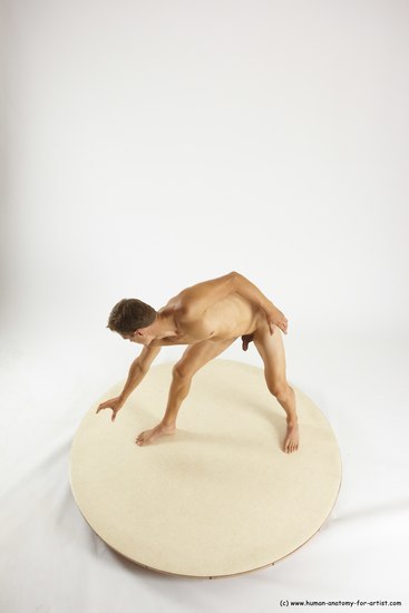 Nude Man White Standing poses - ALL Athletic Short Brown Standing poses - simple Multi angles poses Realistic