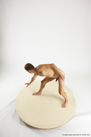 Nude Man White Standing poses - ALL Athletic Short Brown Standing poses - simple Multi angles poses Realistic