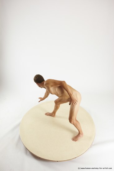 Nude Man White Standing poses - ALL Athletic Short Brown Standing poses - simple Multi angles poses Realistic