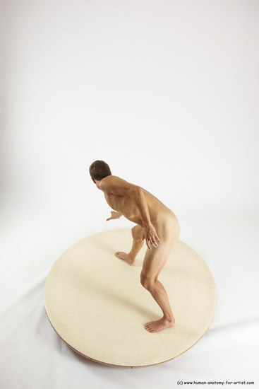 Nude Man White Standing poses - ALL Athletic Short Brown Standing poses - simple Multi angles poses Realistic