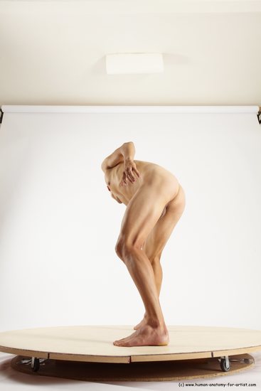 Nude Man White Standing poses - ALL Athletic Short Brown Standing poses - simple Multi angles poses Realistic