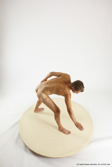 Nude Man White Standing poses - ALL Athletic Short Brown Standing poses - simple Multi angles poses Realistic