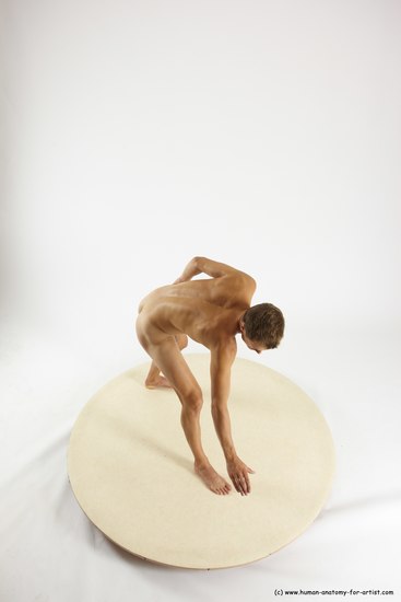 Nude Man White Standing poses - ALL Athletic Short Brown Standing poses - simple Multi angles poses Realistic