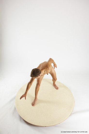 Nude Man White Standing poses - ALL Athletic Short Brown Standing poses - simple Multi angles poses Realistic