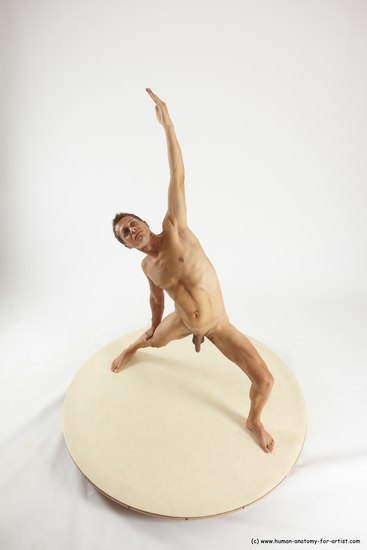 Nude Man White Standing poses - ALL Athletic Short Brown Standing poses - simple Multi angles poses Realistic