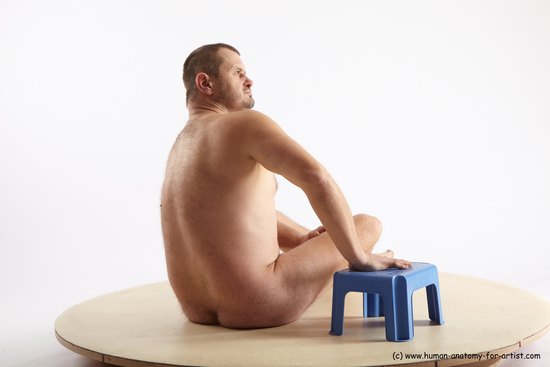 Nude Man White Sitting poses - simple Chubby Short Grey Sitting poses - ALL Realistic