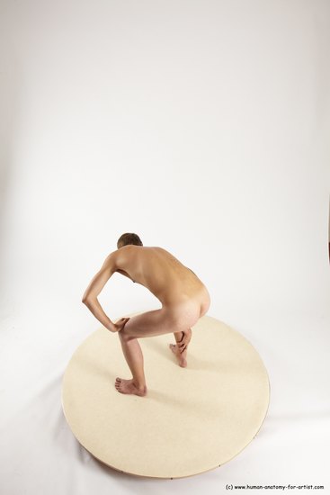 Nude Man White Standing poses - ALL Slim Short Brown Standing poses - bend over Multi angles poses Realistic