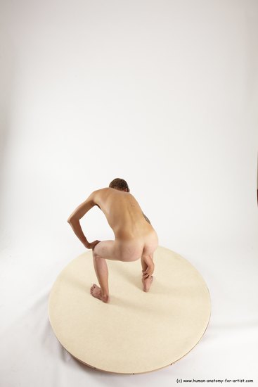 Nude Man White Standing poses - ALL Slim Short Brown Standing poses - bend over Multi angles poses Realistic