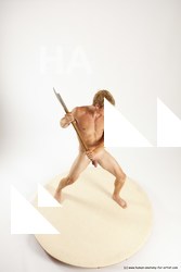 Nude Fighting with axe Man White Standing poses - ALL Athletic Short Brown Standing poses - simple Multi angles poses Realistic