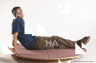 Casual Man White Sitting poses - simple Slim Short Brown Sitting poses - ALL Academic