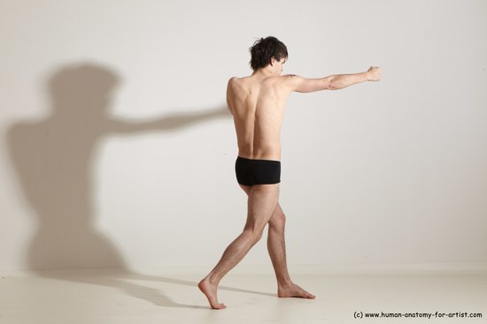 Underwear Martial art Man White Standing poses - ALL Athletic Short Brown Standing poses - simple Dynamic poses Academic