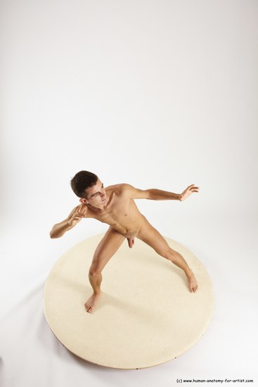 Nude Man White Standing poses - ALL Athletic Short Brown Standing poses - simple Multi angles poses Realistic